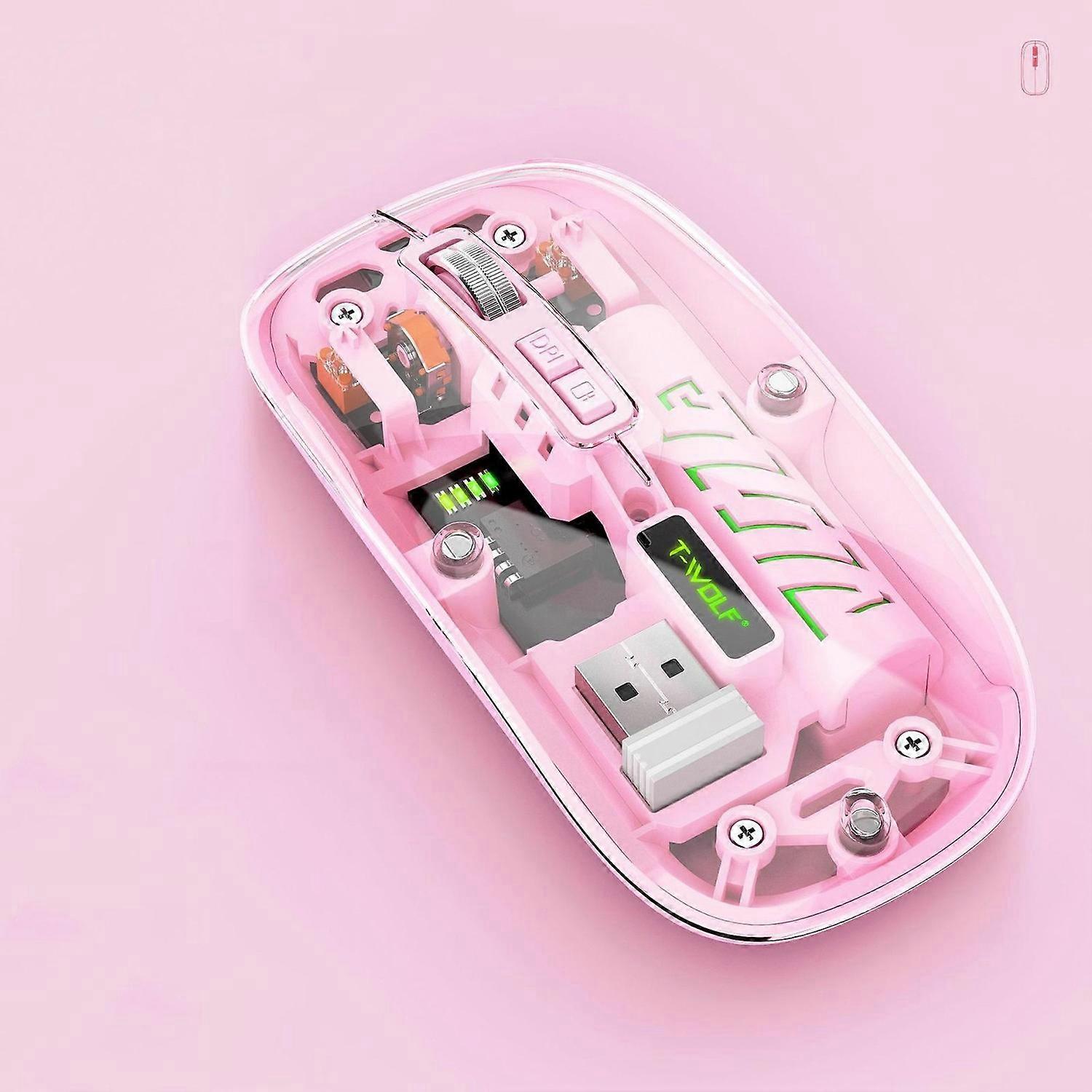 T-WOLF X11 Transparent Wireless Mouse Dual Mode