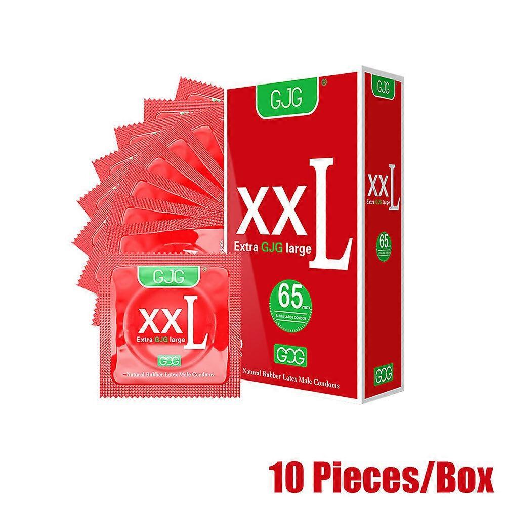 10pcs XXL Condoms Large Size Ultra Thin Latex Condom for Men 65mm 60mm 58mm 56mm