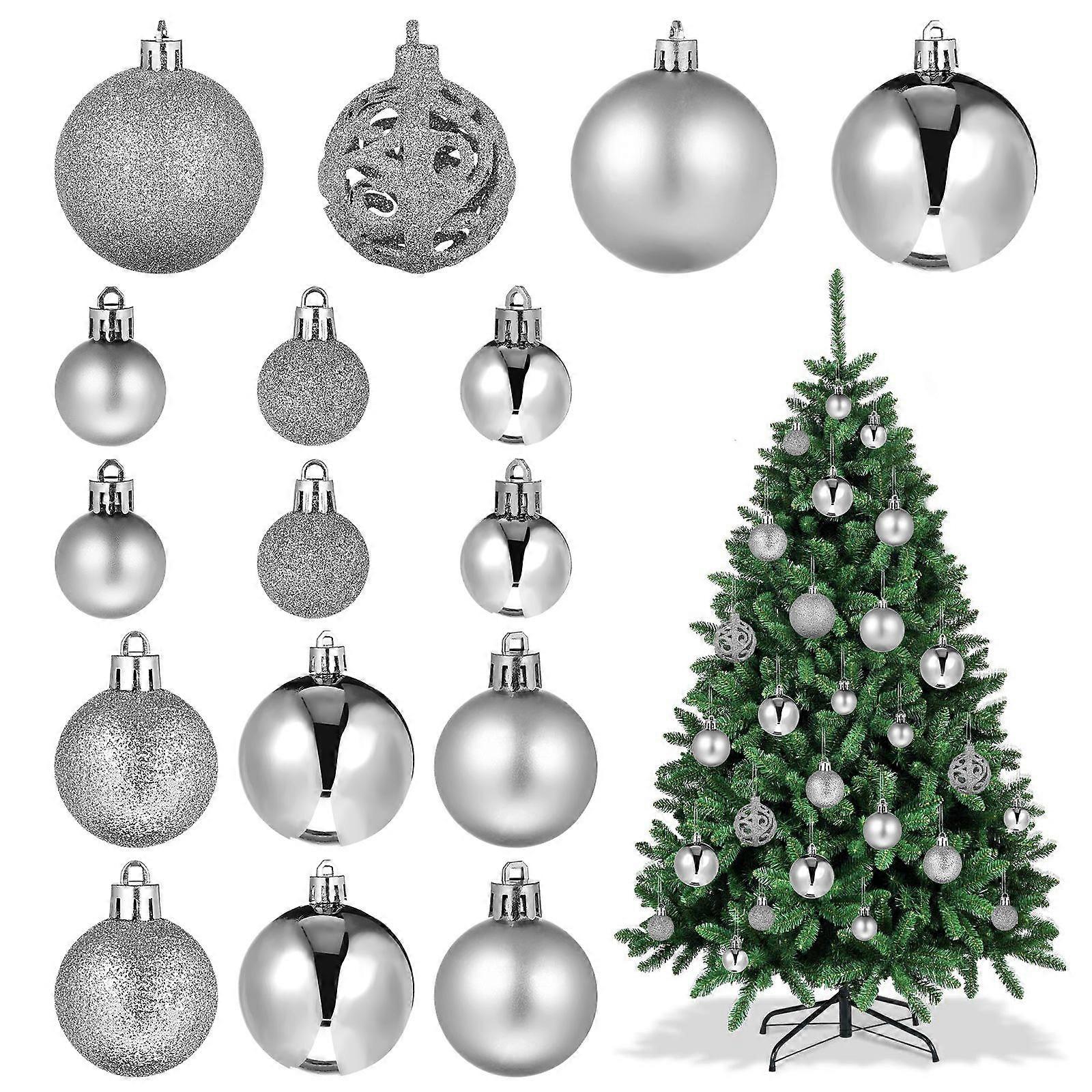 Christmas Ball Pendant Silver for Decor 1 Box 100Pcs Tree Hanging
