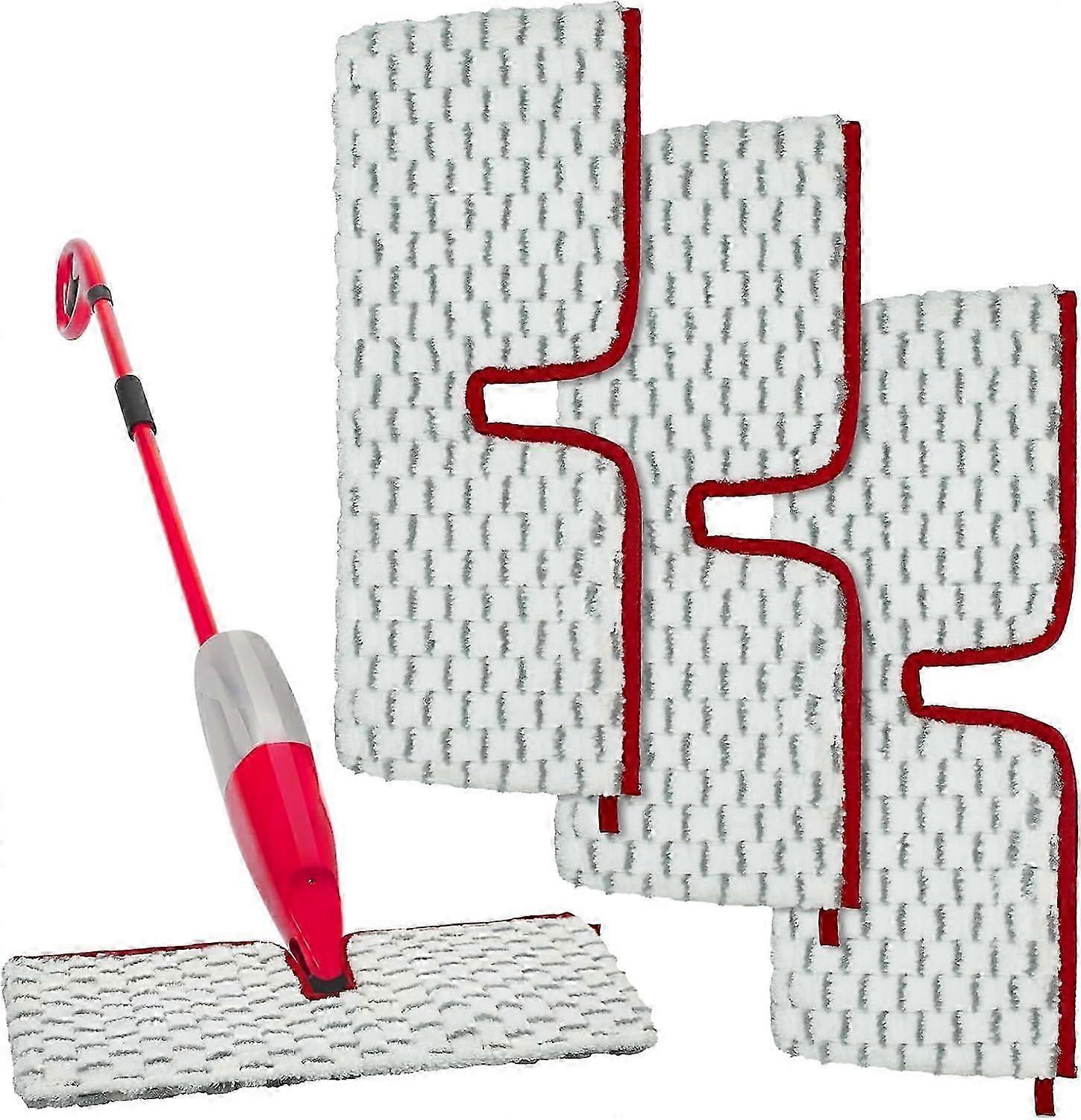 3 PCS Spray Mop Pad Replacement, compatible avec Vileda ProMist MAX, la microfibre peut être utilisée humide ou sèche, nettoyage double face