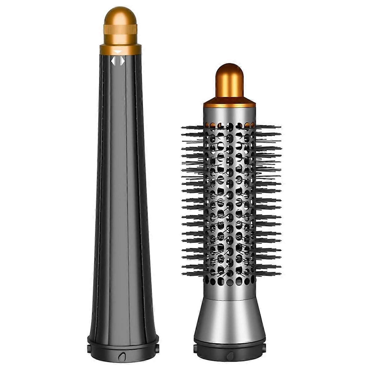 Small Round Volumizing Brush & Long Curling Attachment for HS01/HS05 Dual Rotation Curling Iron A