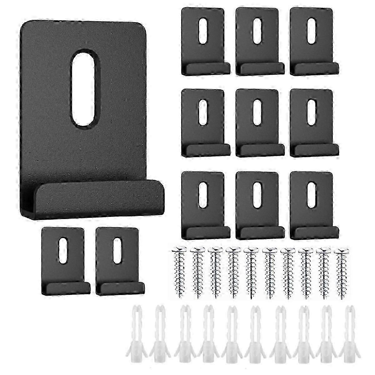 12-Piece Wide Channel Mirror Clips and Hangers for Frameless Heavy Mirrors, Secure Mounting Kit