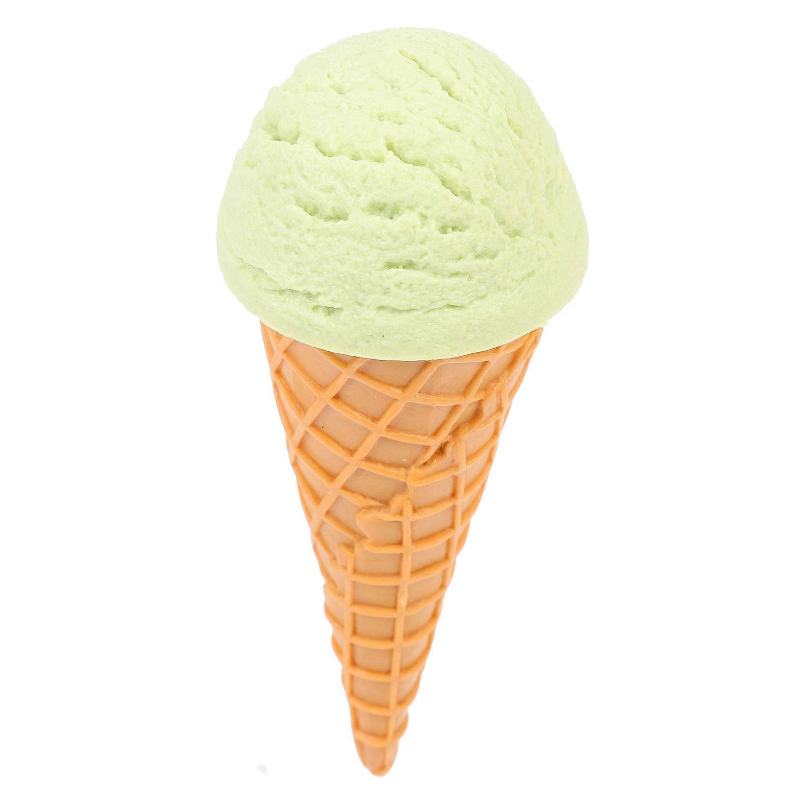 Artificial Ice Cream Prop Simulation Ice Cream Display Prop Green Pvc for 1Pack