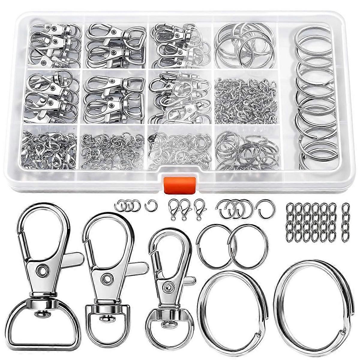 265Pcs Metal Lobster Claw Clasp for Crafts, Lanyard Clips Snap Hook