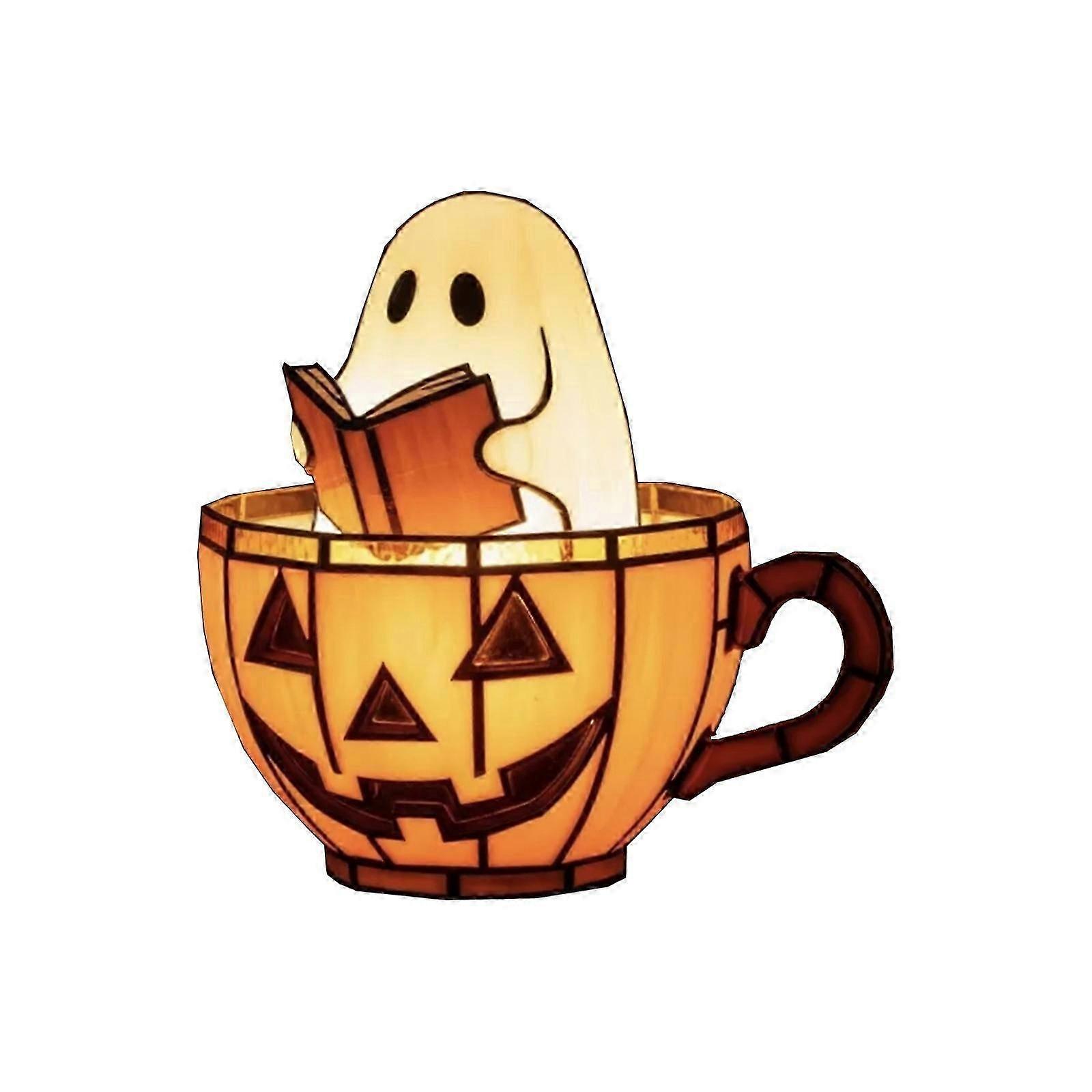 Veilleuse Fantôme Mignonne Pour Lecture - Lampe De Chevet Rechargeable Pour Ambiance Cosy Et Halloween
