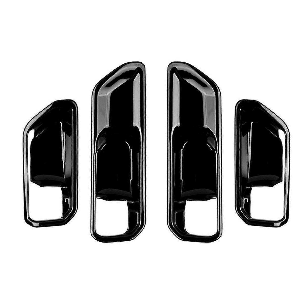 Car Inner Door Bowl Panel Inside Handle Protector Cover Glossy Black