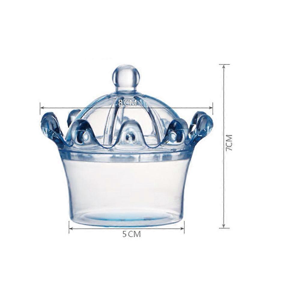 Wedding Box Sky-Blue Crown Shape for Storage 12Pcs