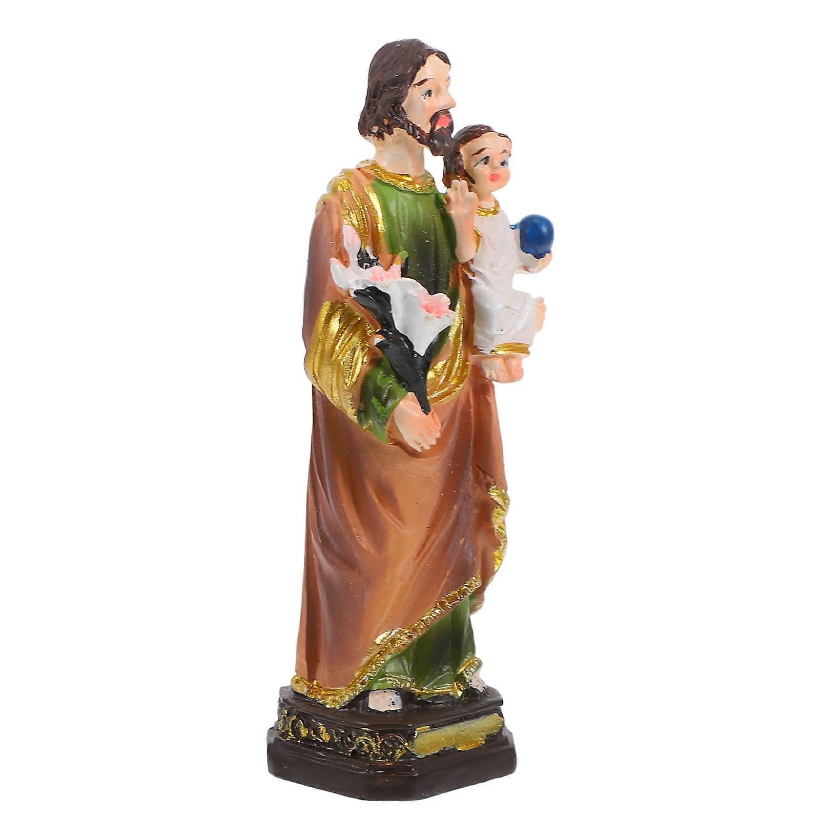 5Pcs Jesus Figurines Resin Statue for Christmas Tabletop Decoration Suitable for Religious Occasions