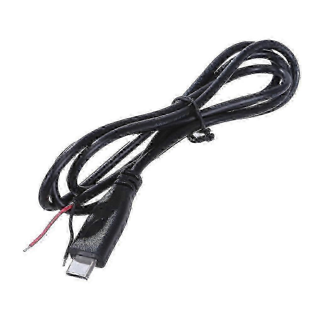 USB Type-C Male to 2Pin Power Extension Cable with Open End Pigtail 5V 3A 2025
