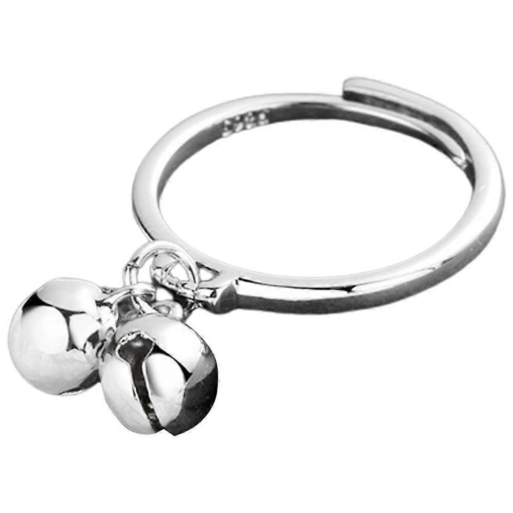 Ball Bell Open Adjustable Ring with 3Pcs for Women