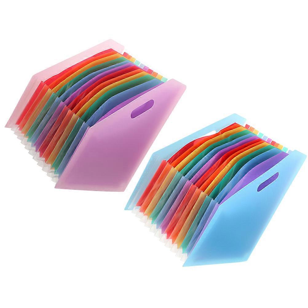 Plastic Accordion File Organizer Folder for Document Storage 4Pcs