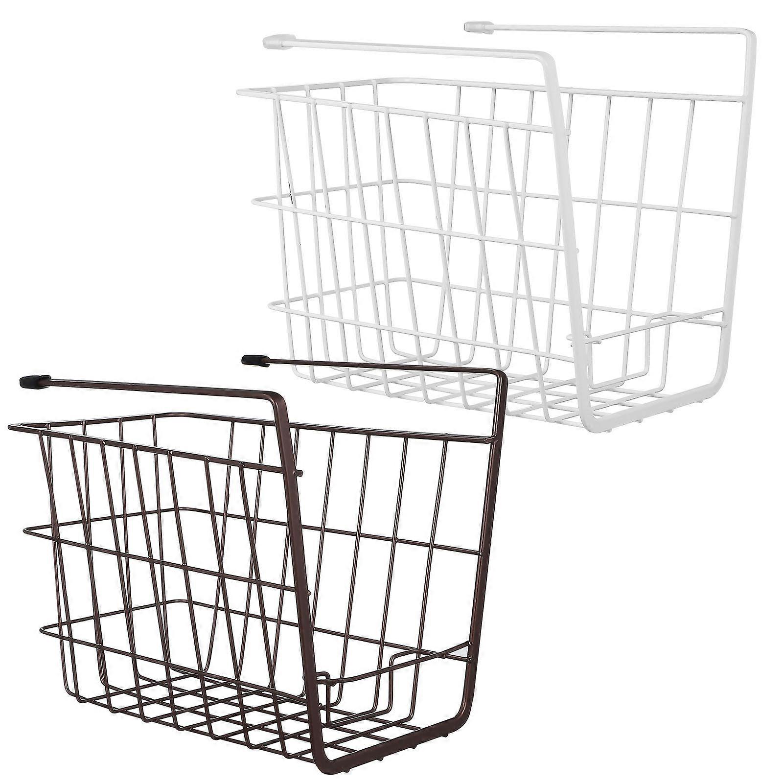 Hanging Storage Baskets Wire Organizer for Cabinet Storage 4Pcs