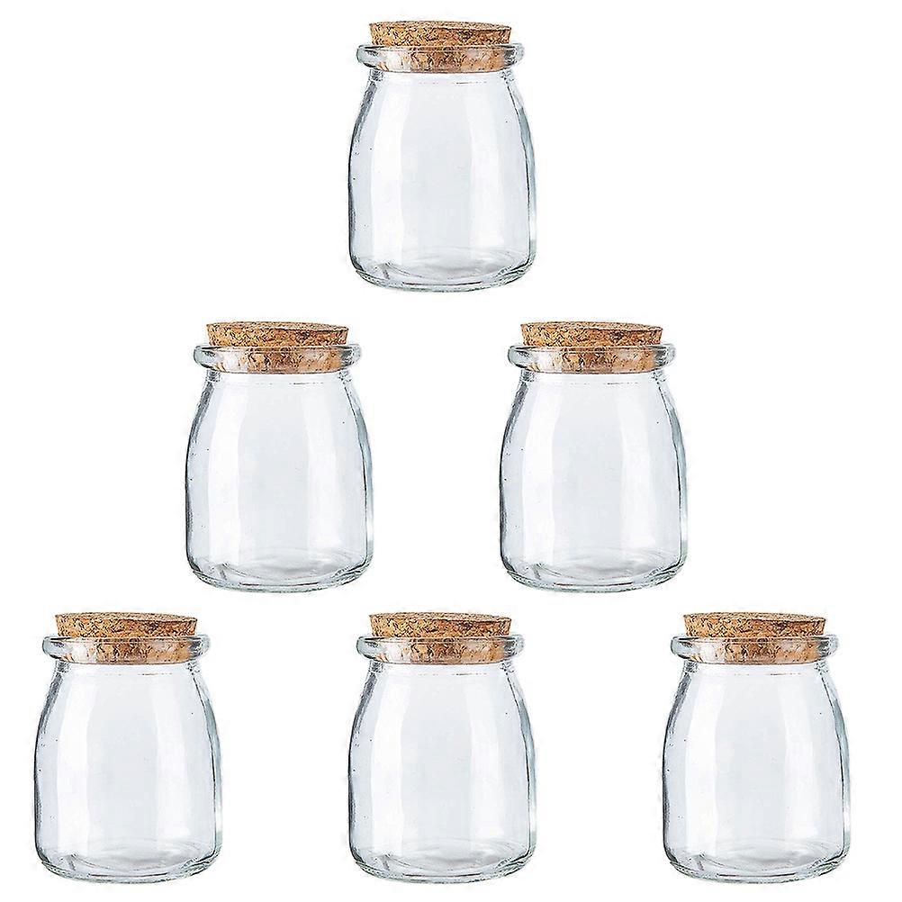 Yogurt Bottle Glass Fashionable And Novel Design Assorted Color 100ml 6Pcs