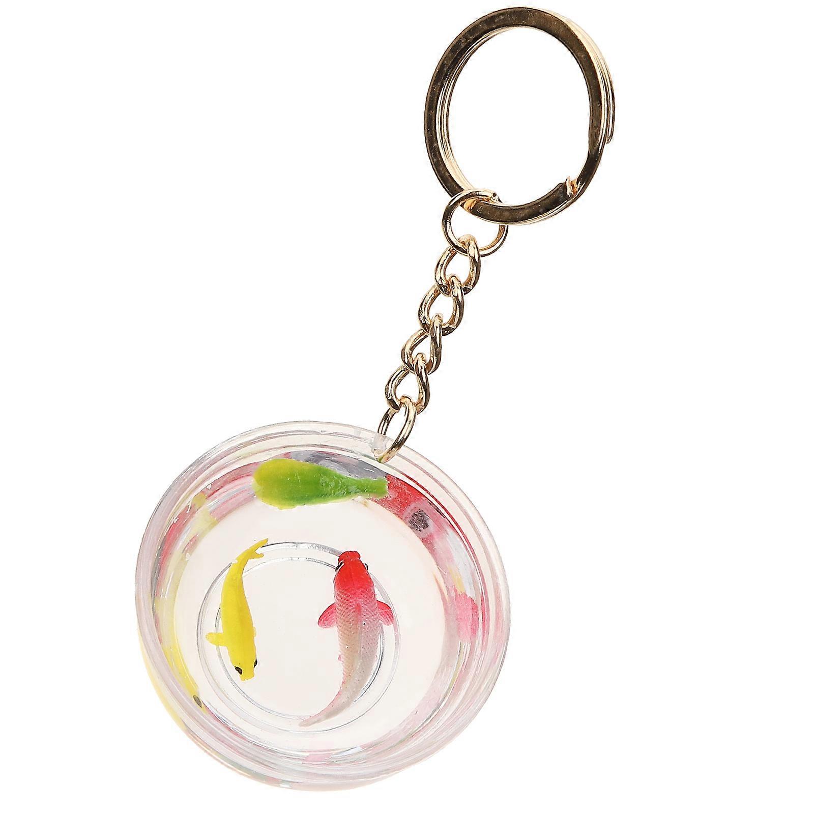 Goldfish Keychain Bag Decor with Cool Fish Pendant 3Pcs