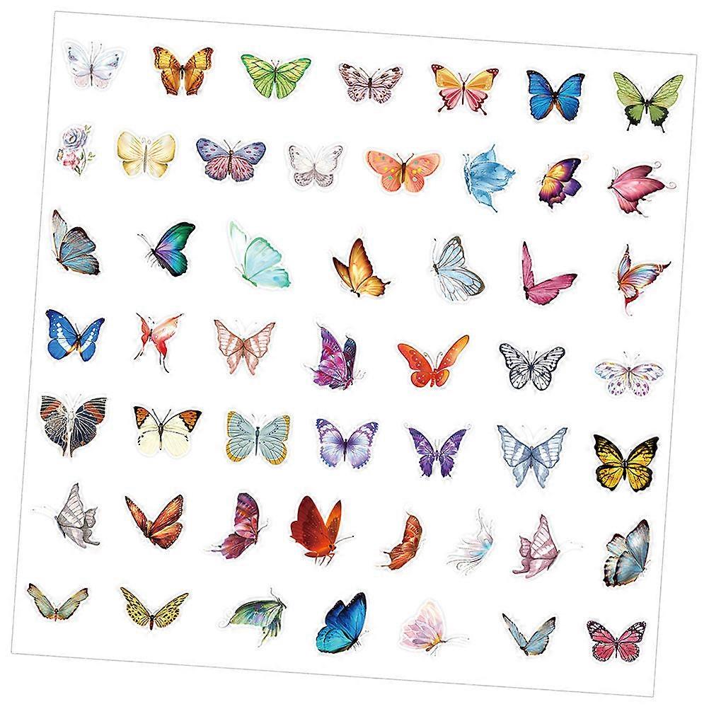 DIY Scrapbooking Butterfly Stickers Small Assorted .00X5.00X0.01cm 50Pcs