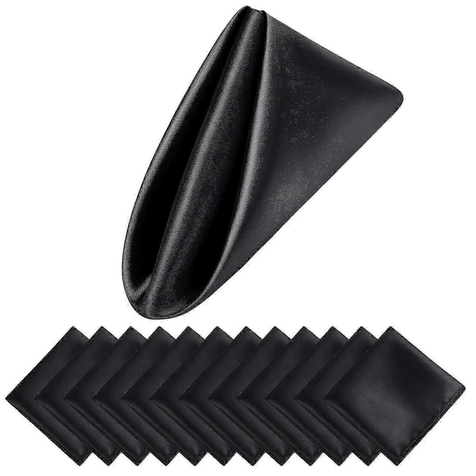 Confezione da 24 tovaglioli in raso, set di tovaglioli da pranzo di lusso da 12x12 pollici per compleanni, feste, cene, ristoranti 2025