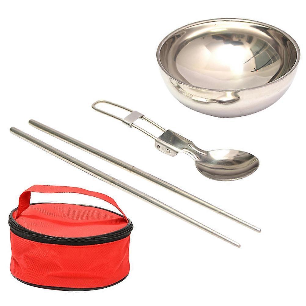 Camping Kitchen Utensils Set Outdoor Dining Set Rust-Resistant 1Set