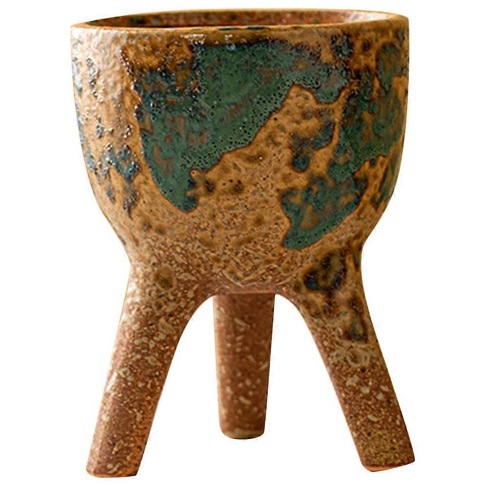 Creative Tripod Planter Pot Storage Use 2Pcs Light Brown Indoor