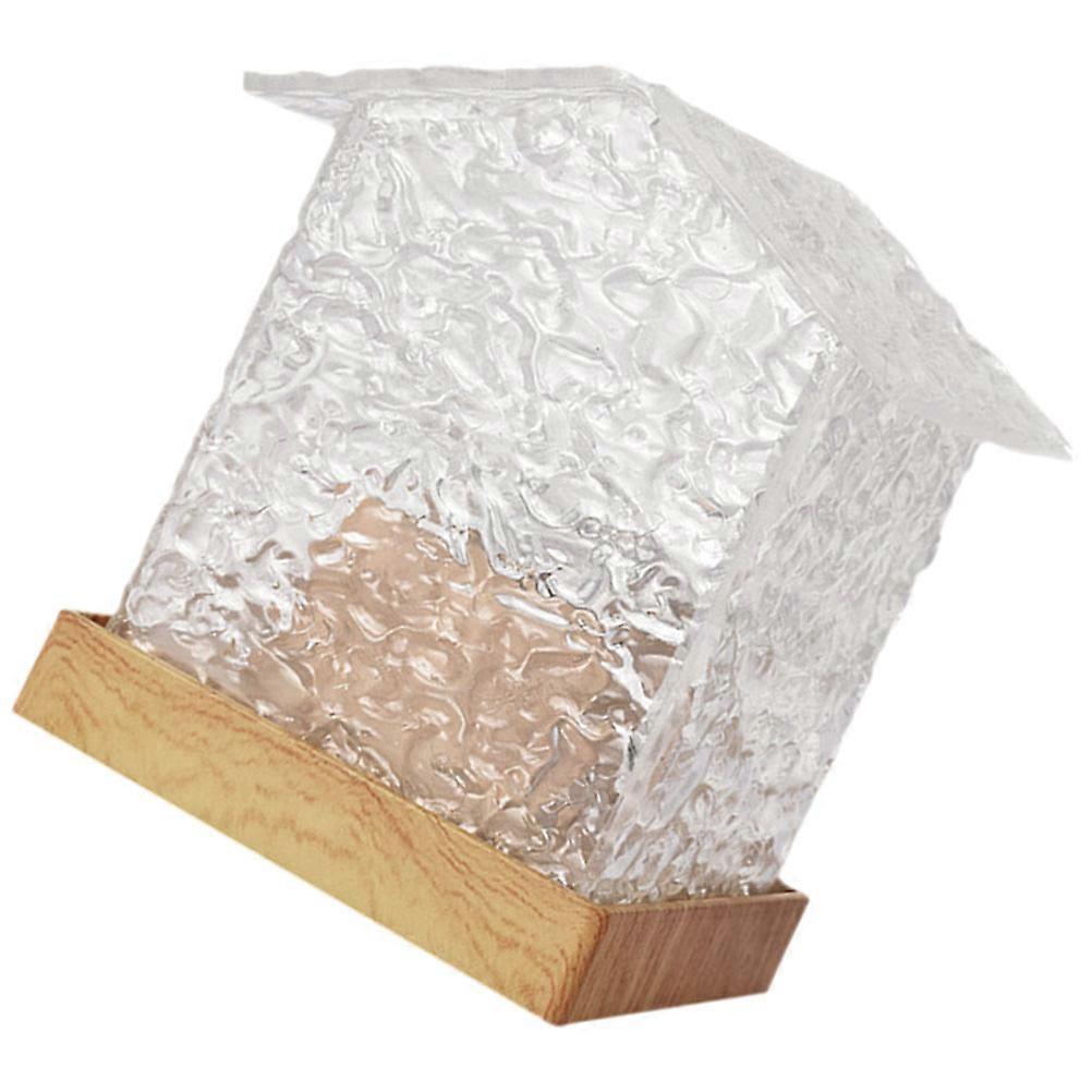 House Shaped Decorative Table Lamp For Home Decoration And Office Use In Transparent Color With Ambient Lighting Effect 1Pack