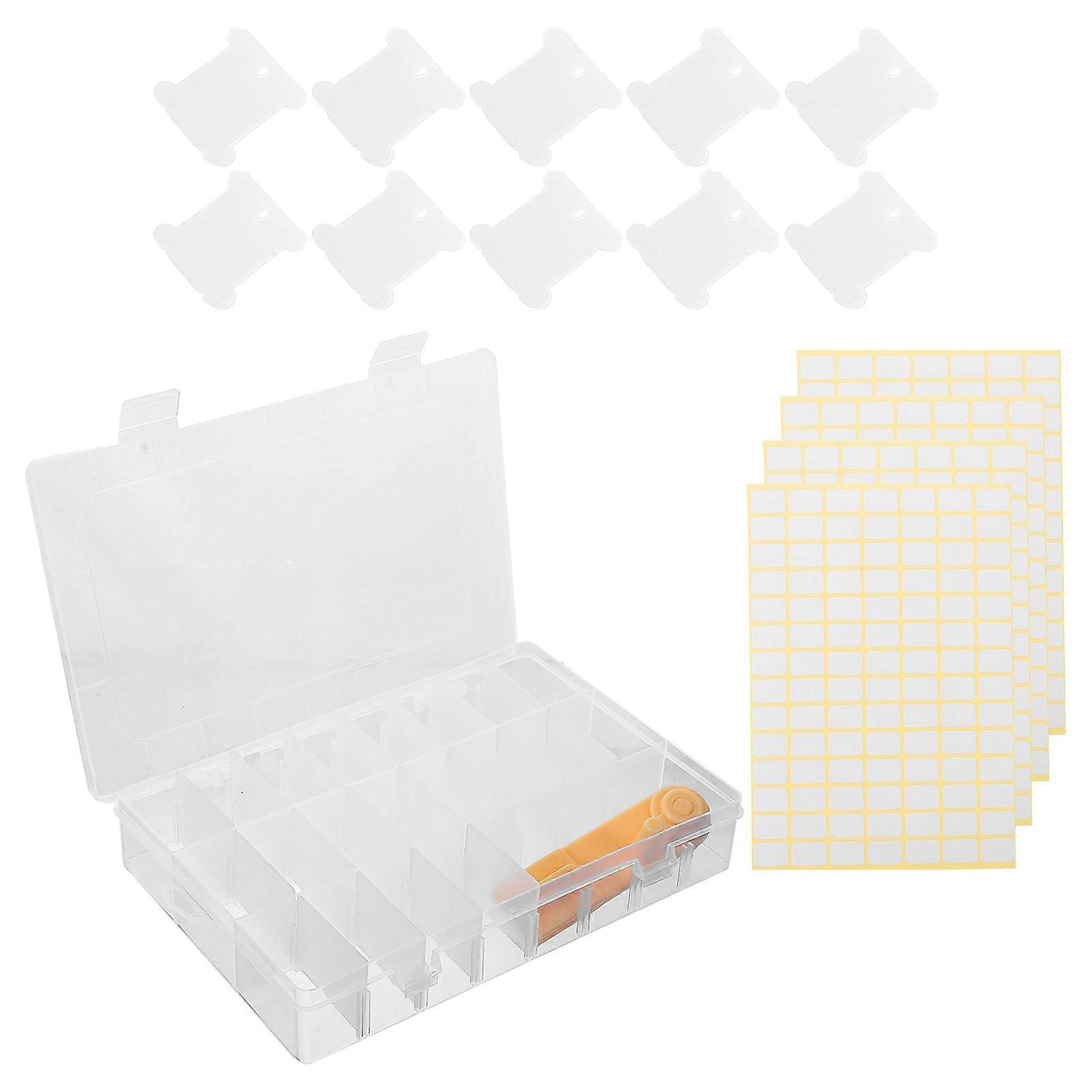 Embroidery Thread Organizer Set with Thread Winding Plates and Manual Winder