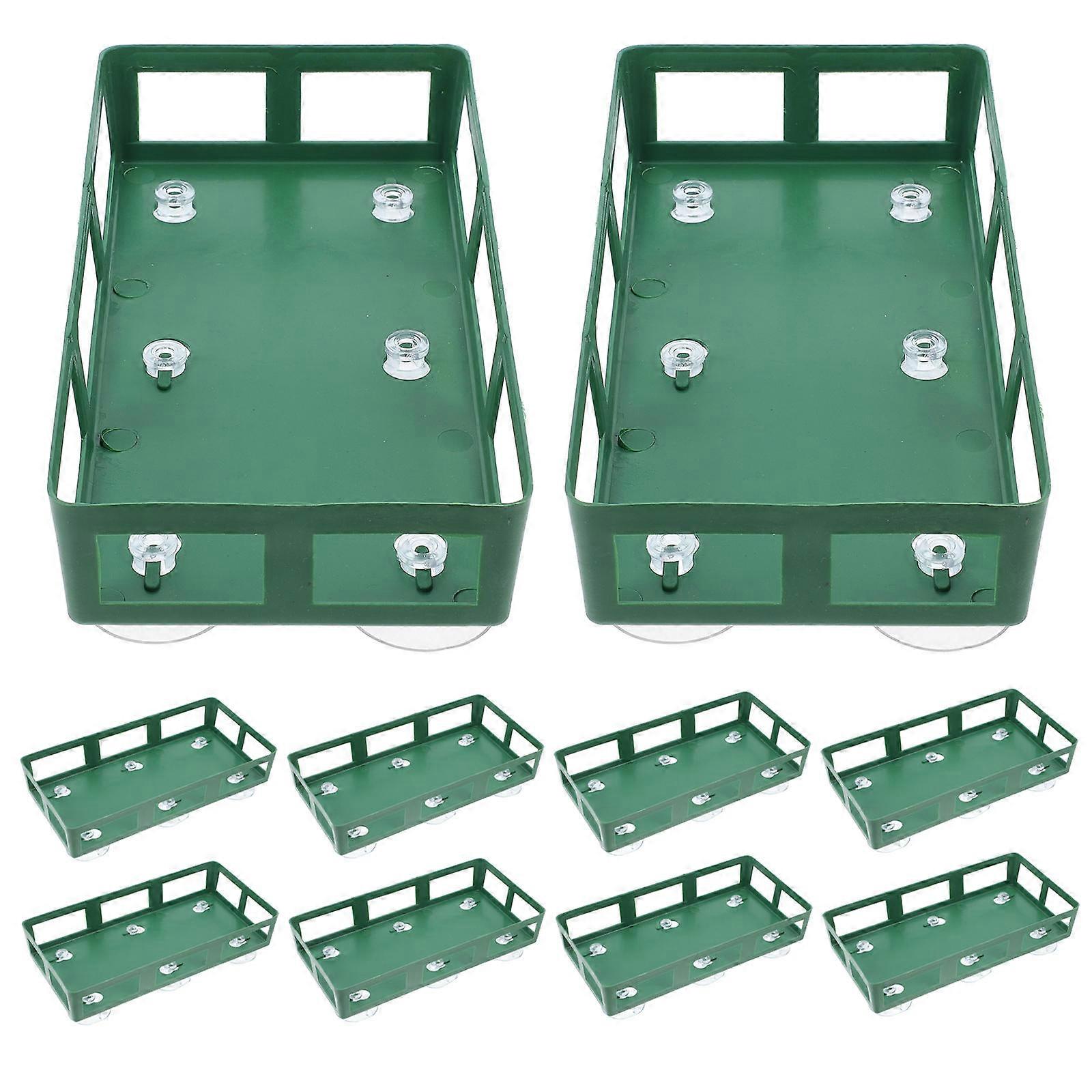 Floral Rectangular Suction Cup Mud Holder for Table Centerpiece 10Pcs