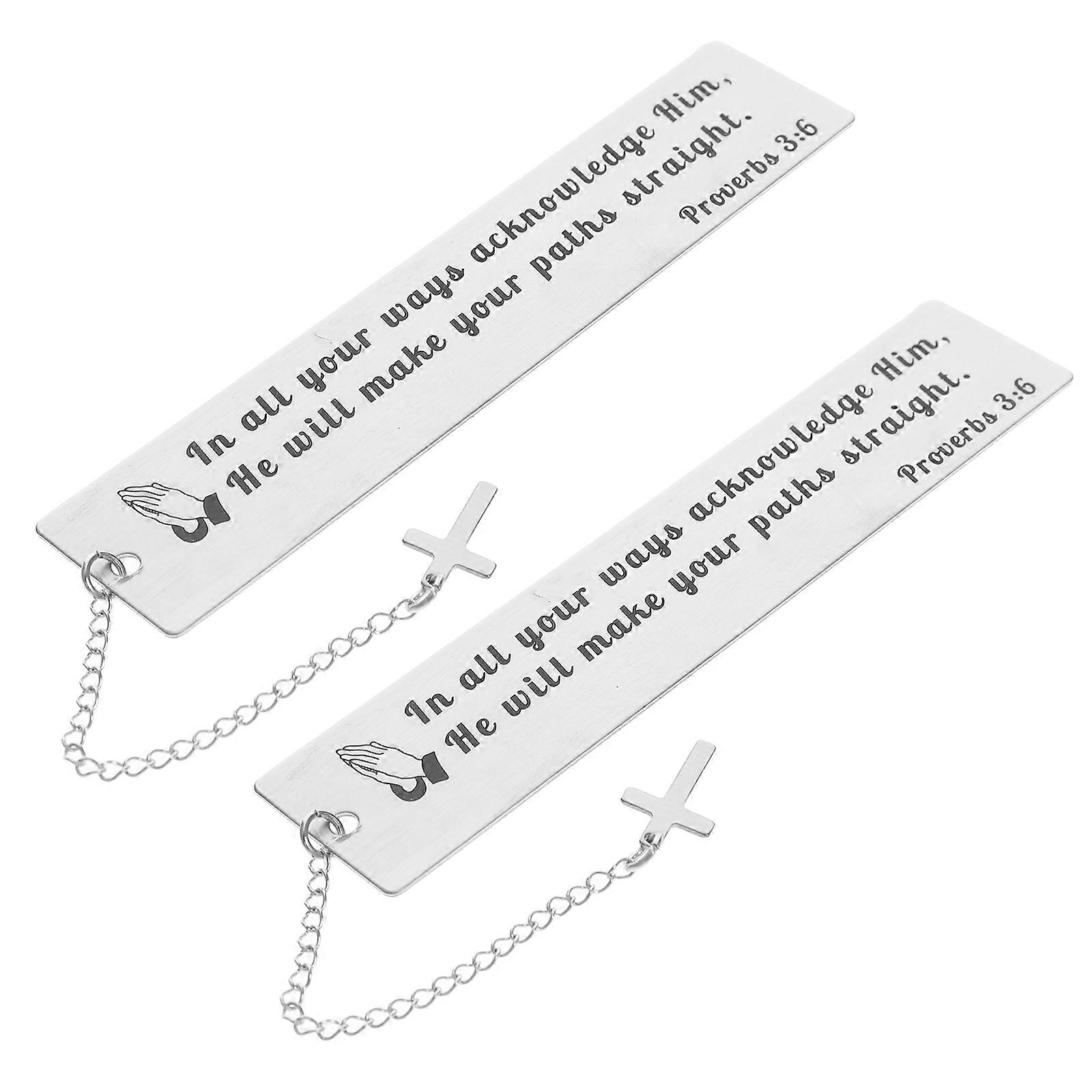 Creative Metal Bookmark Book Reading for Decor 4Pcs White Bookmark Set