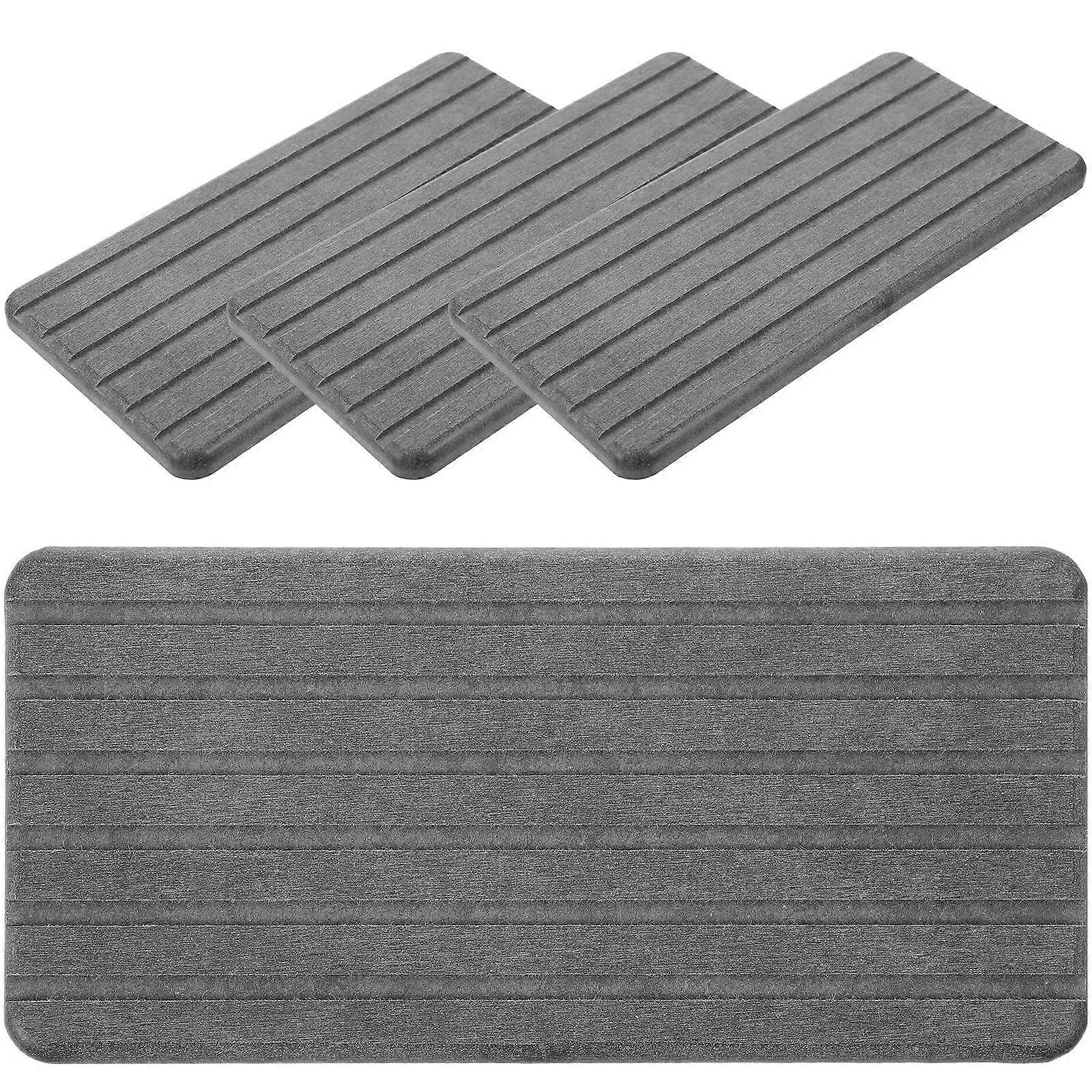 Water Absorbent Mat Diatomite Coasters for Bathroom Use 8Pcs