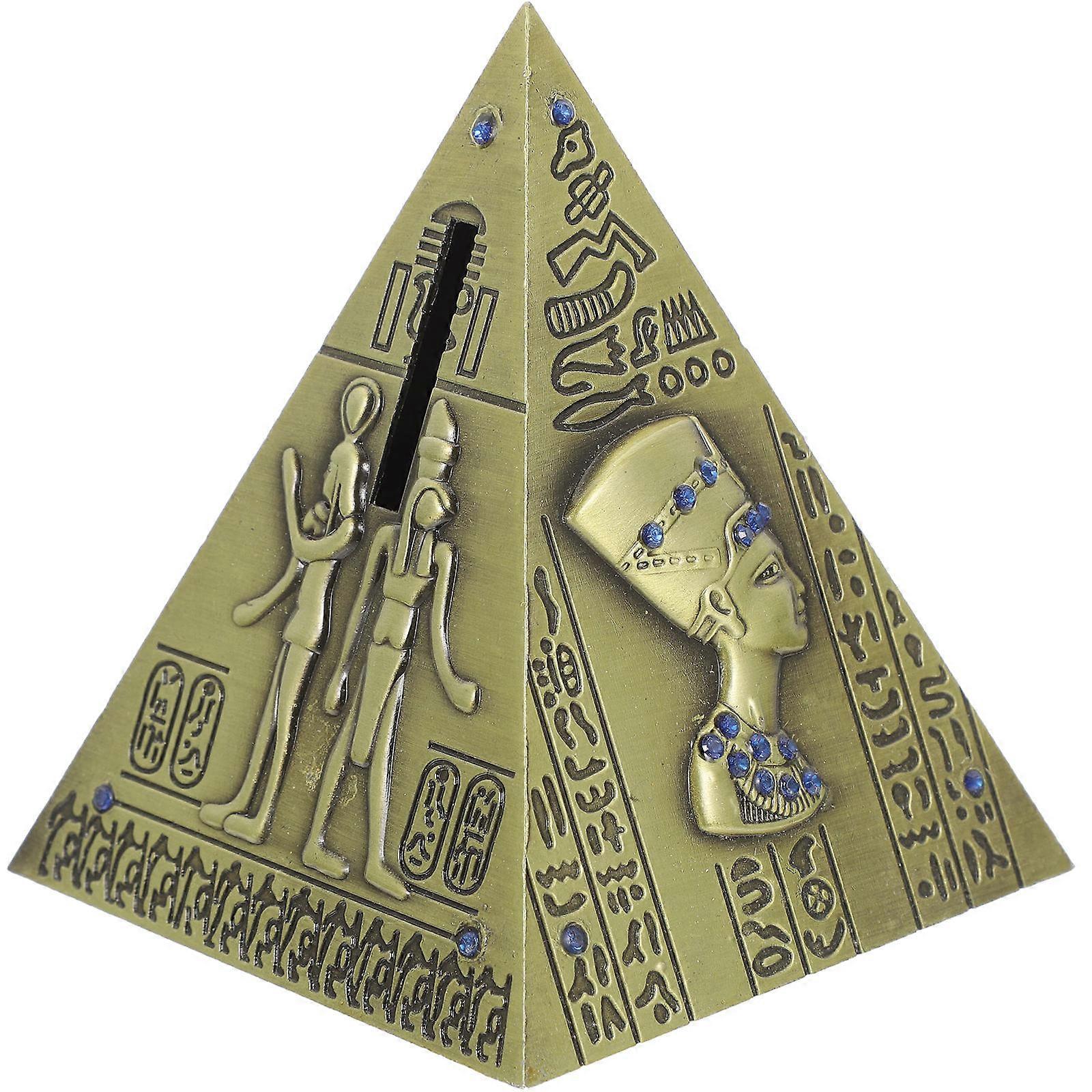 Egyptian Pyramid Model Decorative Craft For Home Office Classroom Dark Brown Color 5Pcs Suitable For Meditation Space