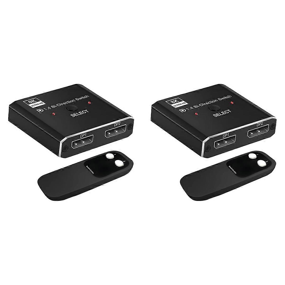 2X 8K DisplayPort Switch 2 in 1 Out/ 1 in 2 Out Display Port DP Switch Supports 8K30Hz 4K120Hz for P