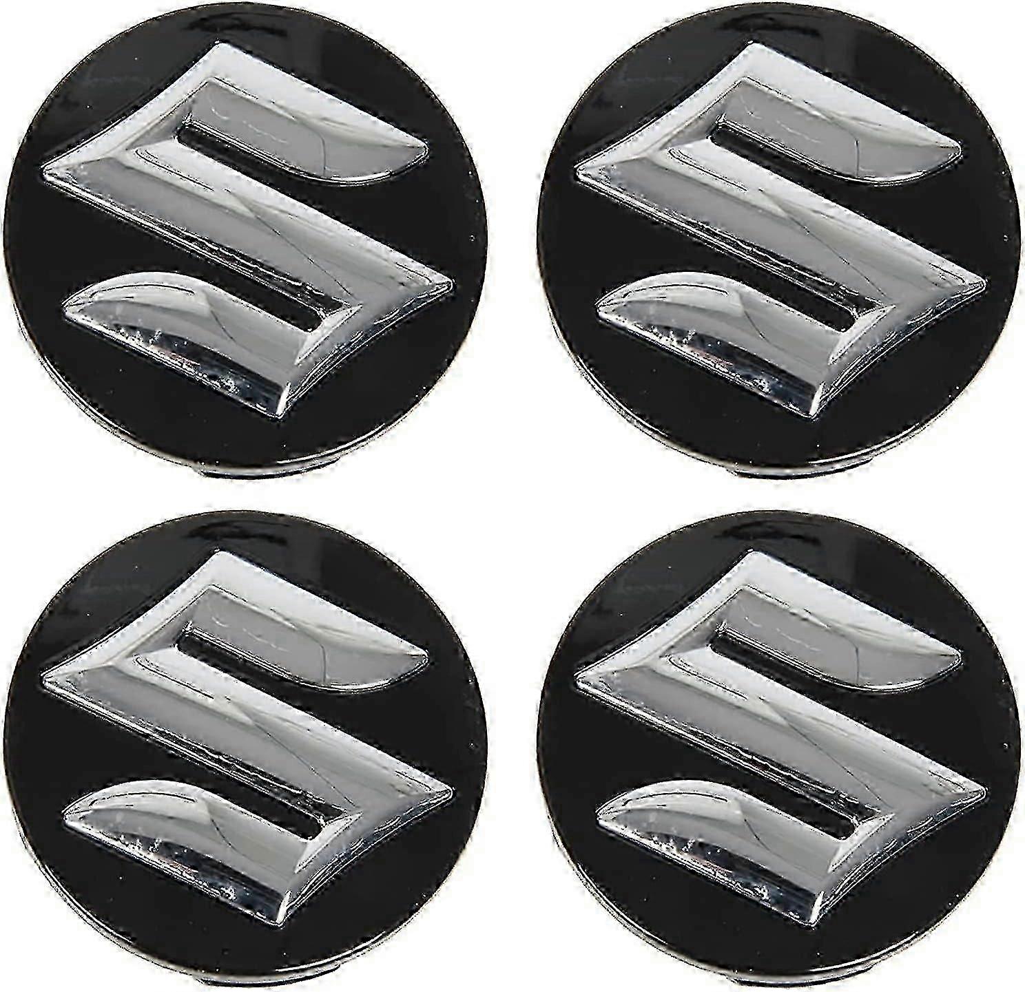 4pcs 54mm Car Hub Center Caps for Suzuki Swift SX4 S-cross Ignis Vitara Solio Bandit Swace, Anti-Rust Hub Cap Decoration