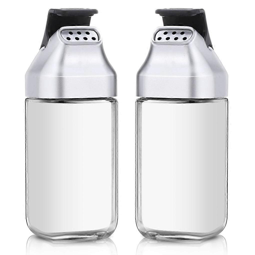 Pack of 2 Condiment Storage Bottle Container Large Opening Bottles Jar
