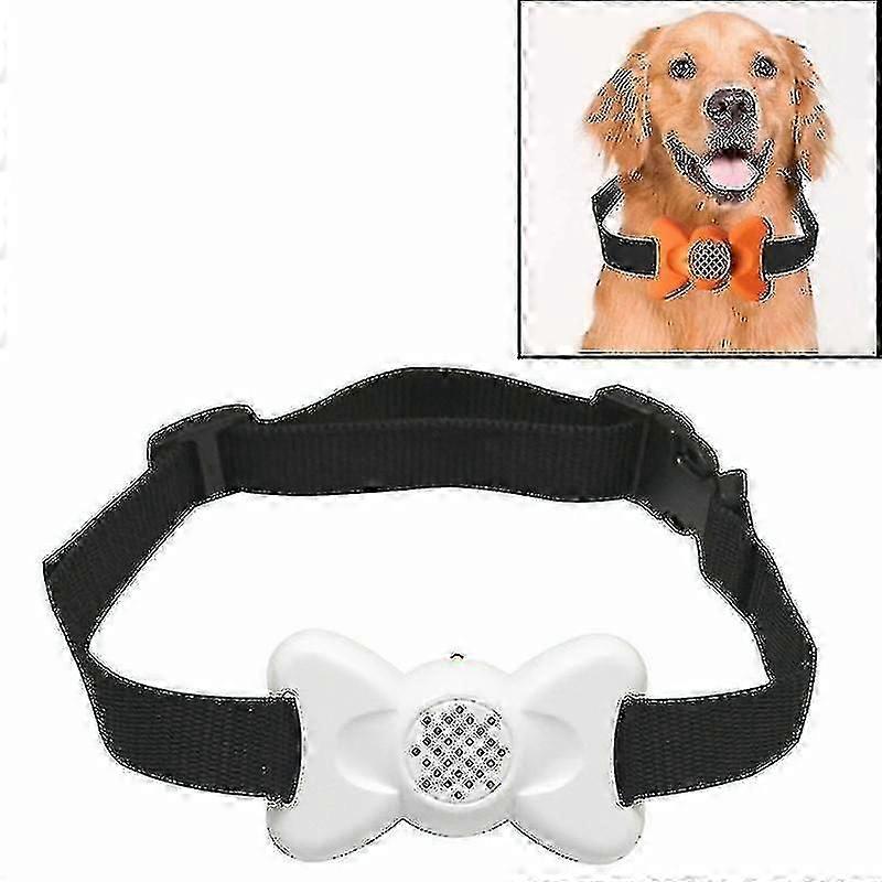 Automatic Voice Control Bark Arrester Collar Pet Supplies Trainer(white)