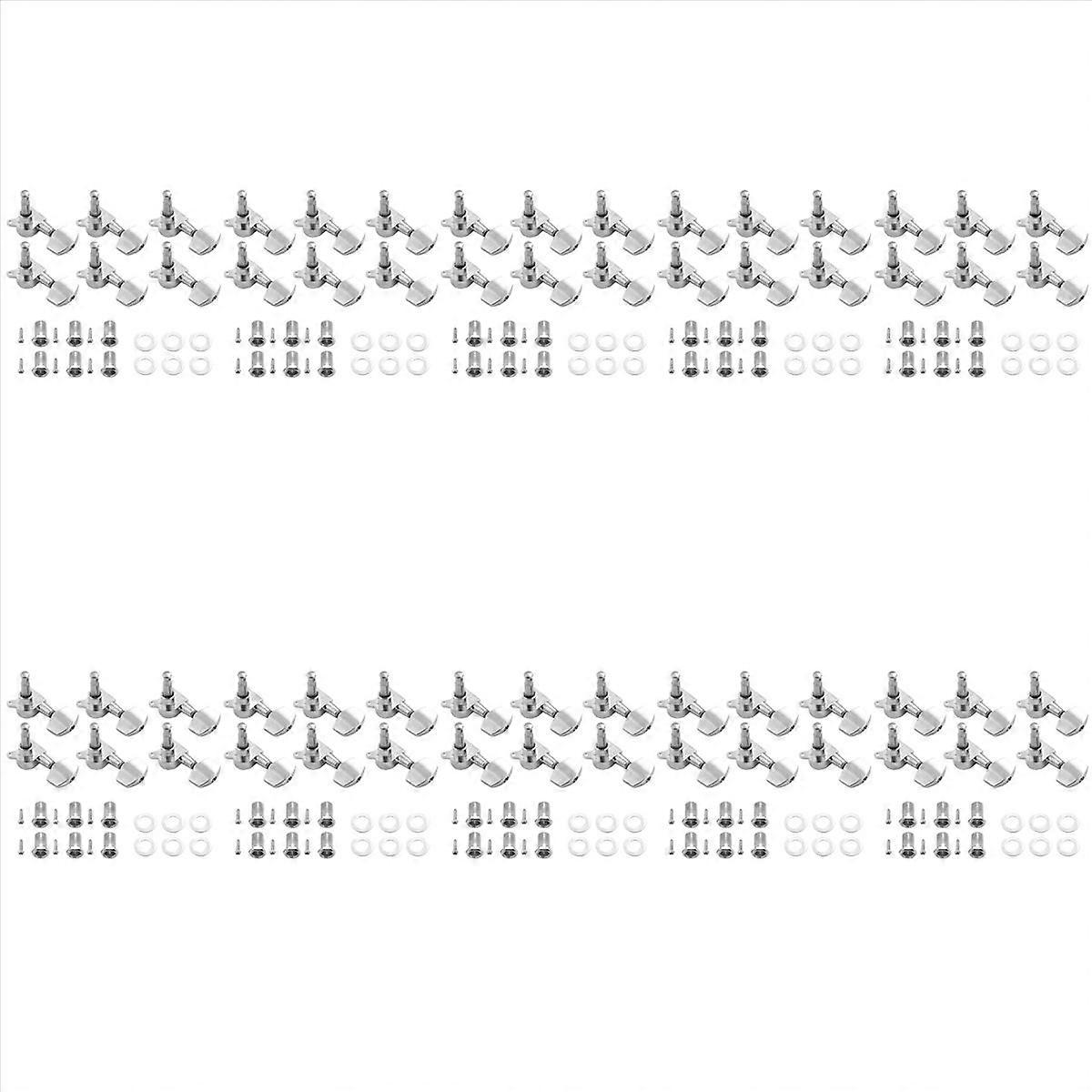 6 Pieces Silver Guitar String Tuning Tuner(3 for Left + 3 for Right)