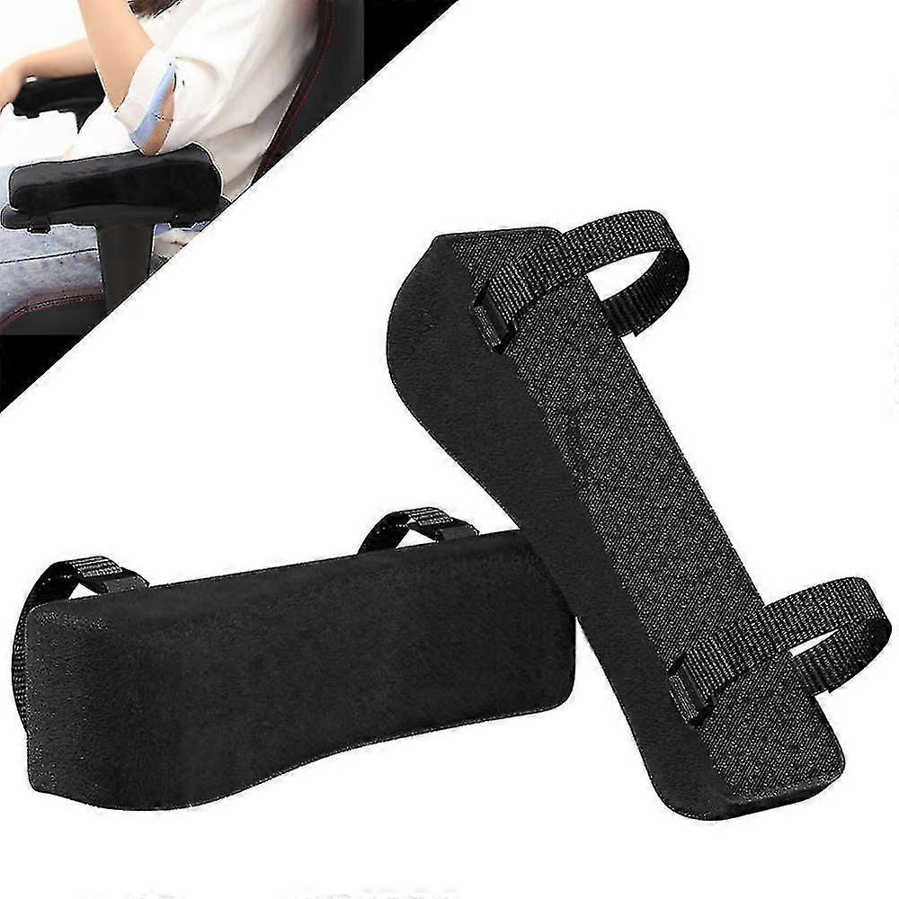 1 Pair Memory Foam Arm Rest Office Chair Armrest Pads And Elevated Sloped Armrest - Universal Cushion Covers For Armrest And Elbow Relief