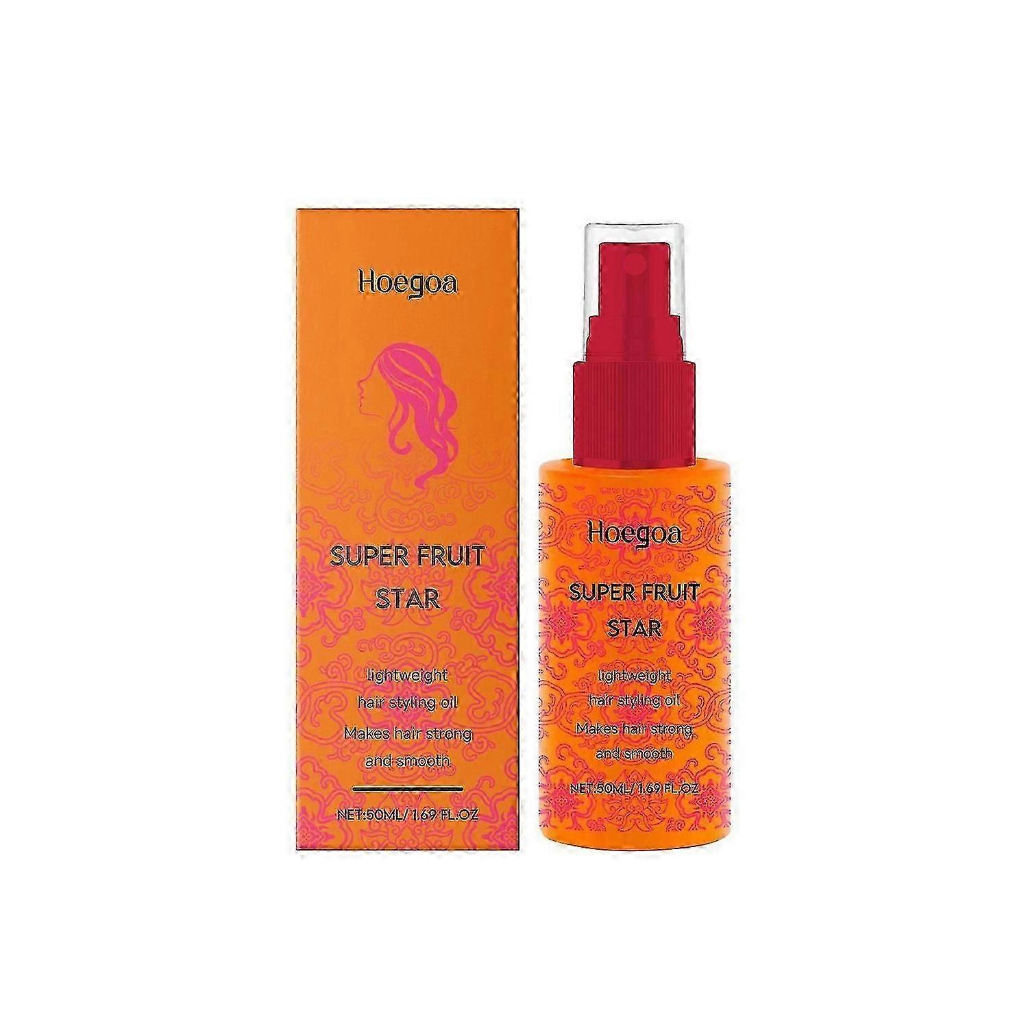 زيت تصفيف الشعر الخفيف سوبر فروت ستار، شعر قوي وناعم، مغذي، مناسب لجميع أنواع الشعر، 50 مل