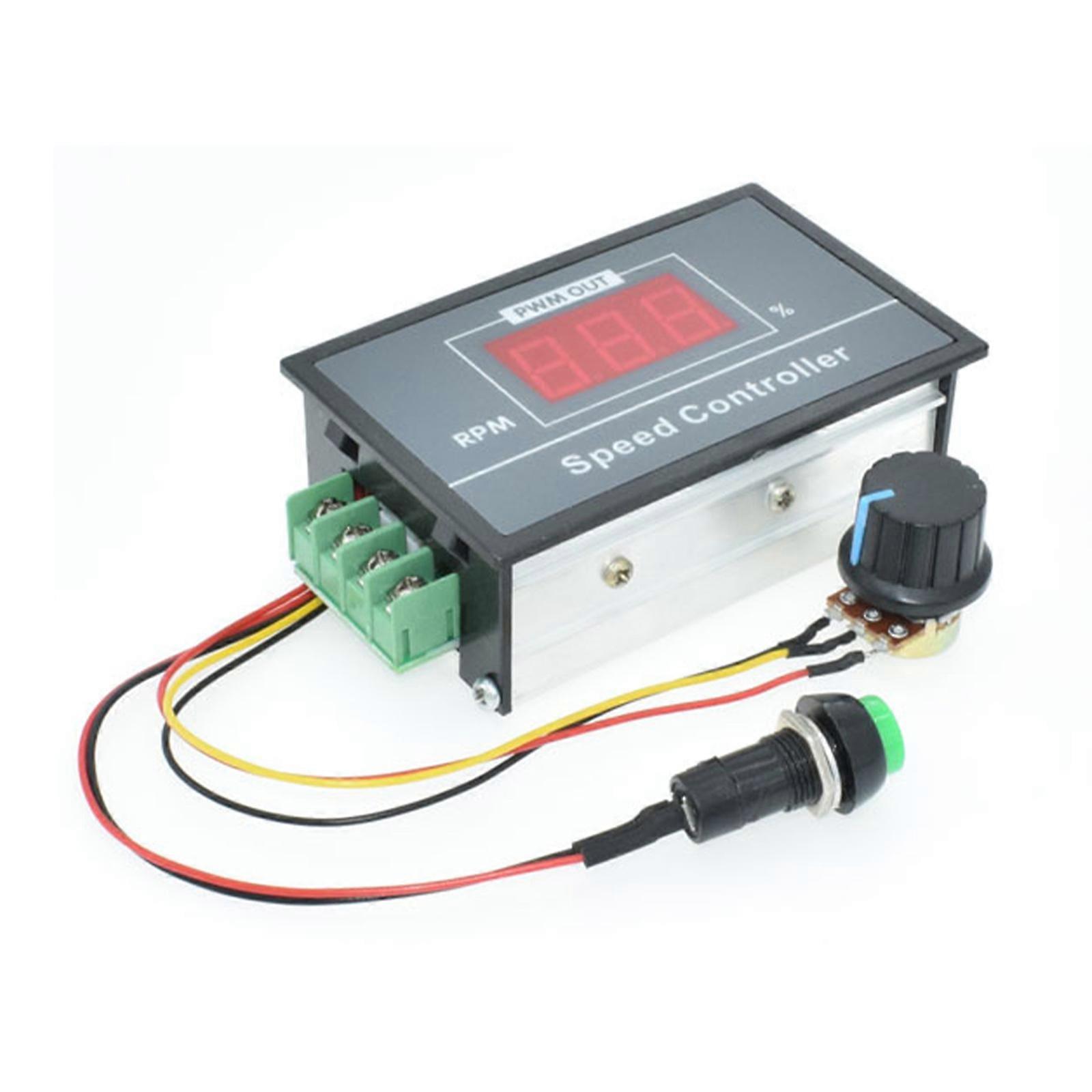 Motor Speed Regulator Digital Display 6-60V 12V 24V 36V 48V Stepless Speed Control Switcher Controller Display Housing Multicolor