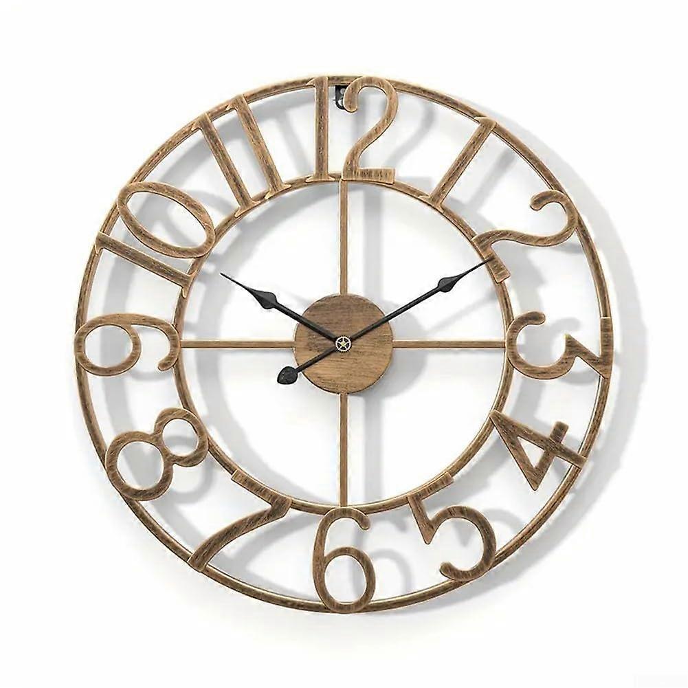 Weather Resistant Decorative Wall Clock Model A Rustic Charm Style Indoor Outdoor Use