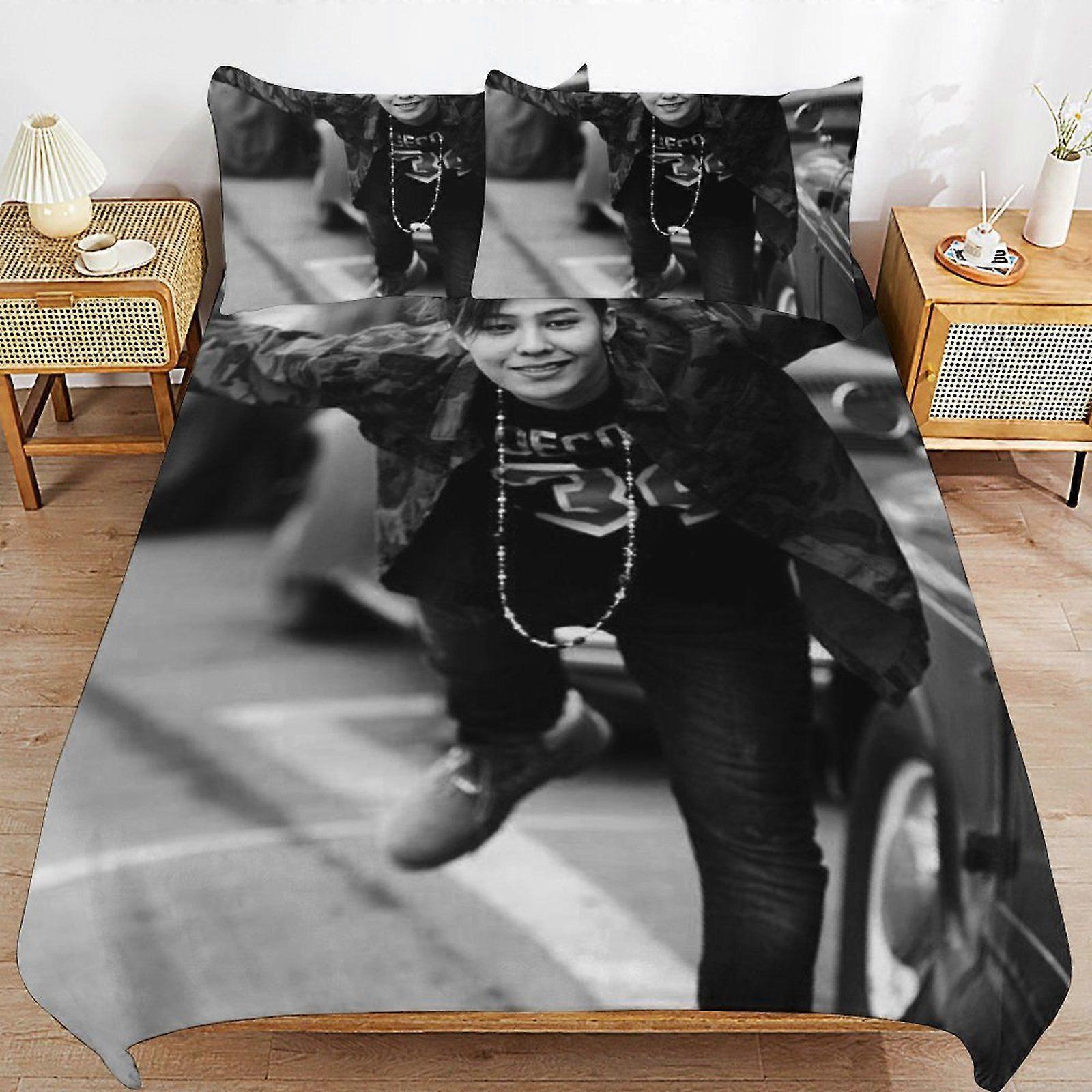 w78 G-DRAGON Practical Zipper Closure Soft Texture Long Use Comfort Thread Fabric Duvet Cover Sets Sleep m78