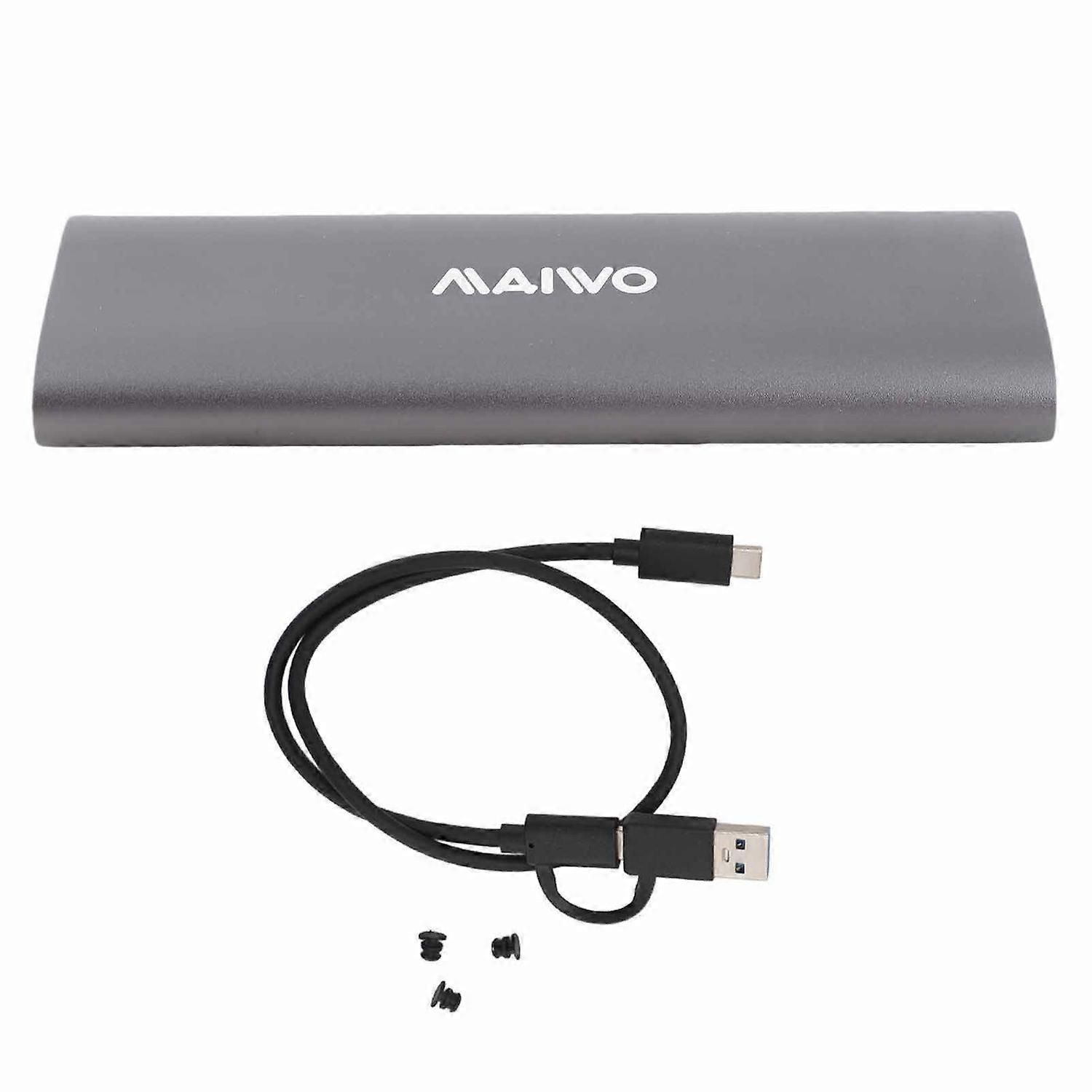 M.2 SATA Hard Drive Enclosure 5Gbps High Speed Tool Free USB C SATA SSD External Enclosure for Win f