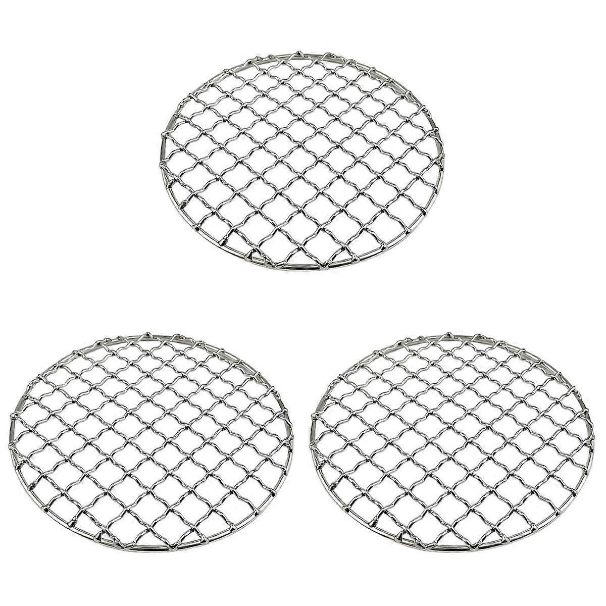 3pcs Frying Pot Rack Mesh Grid Steaming Cooking Grilling Rack BBQ Accessories