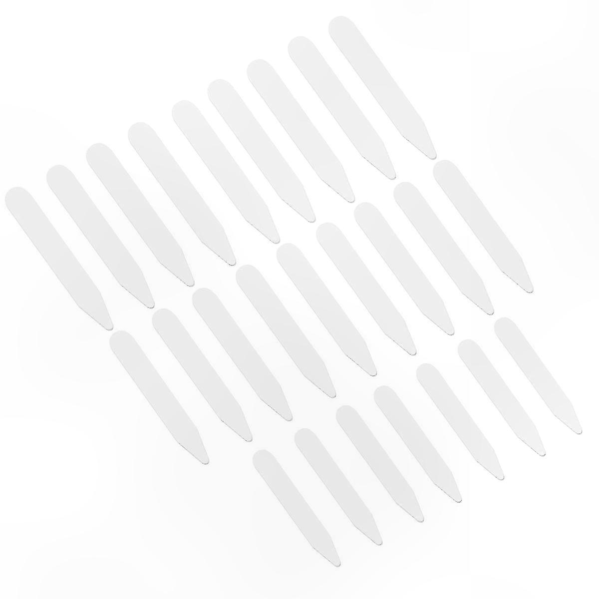 VORCOOL 200pcs Plastic White Collar Stays Stiffeners in 3 Sizes