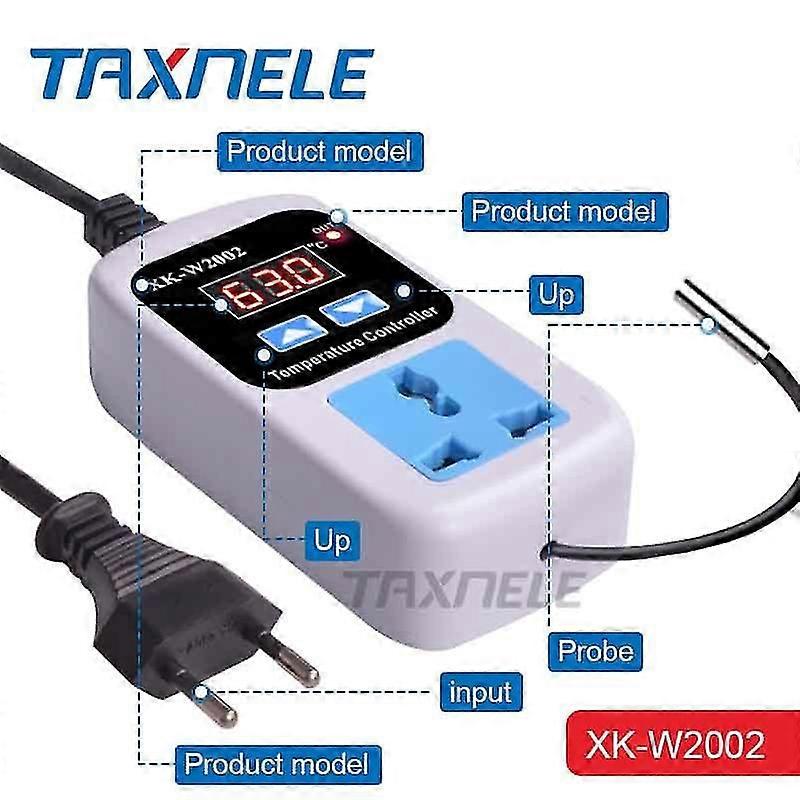 W2001 Ac 110-220v Digital Socket Thermostat Regulator Temperature Controller Microcomputer Socket Outlet -50~110c Ntc Sensor