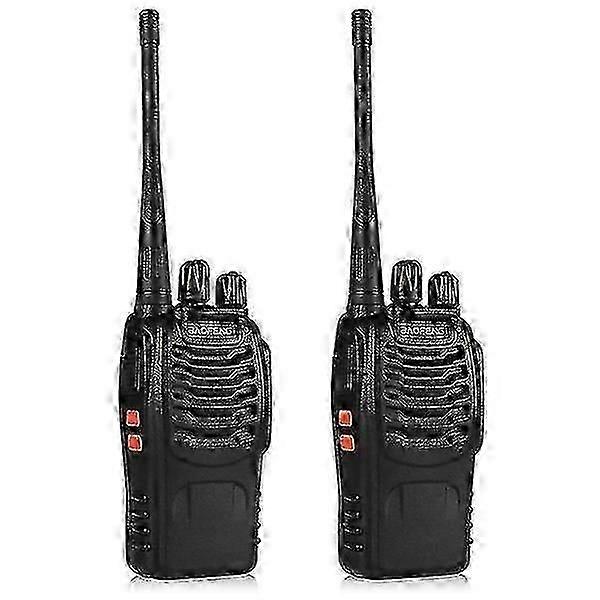 Rechargeable Long Range Two-Way Radio w/ Earpiece 2-4PCS UHF 400-470MHz Walkie Talkies with Li-ion Battery & Charger