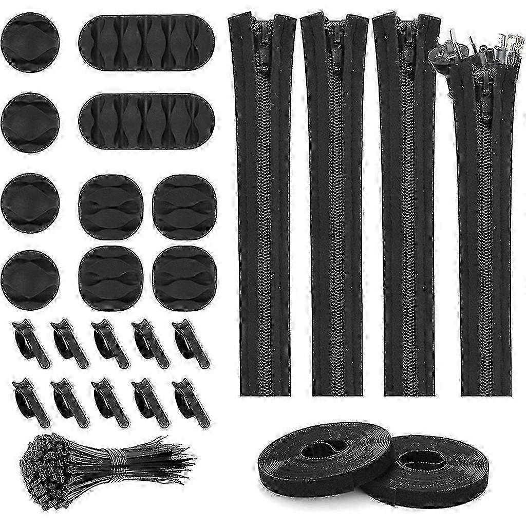 Cable Management Organizer Kit,cable Sleeve,cable Clip,self Adhesive Bracket