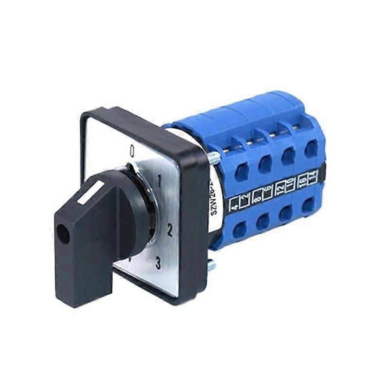 Rotary Cam Changeover Switch 20A 660V 4 Pole 16 Terminal Panel Mount