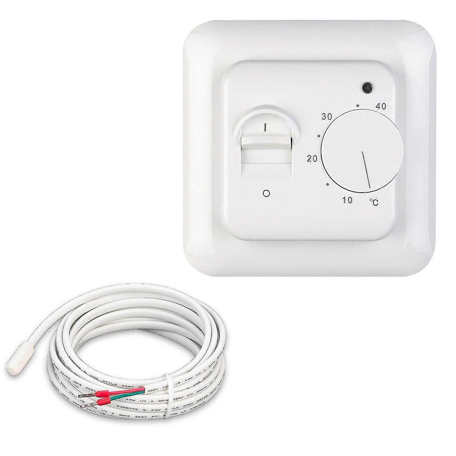 Wall Mounted Heating Controller 5 40℃ Temperature Ranges 16A Output For Electric Floor Systems With LED Display Multicolor