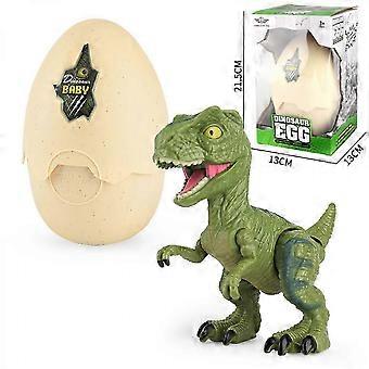 Hatching Egg Dinosaur Toy, Hatching Dinosaur Eggs with Realistic Dinosaur Figure, Sound Effect and LED Lights