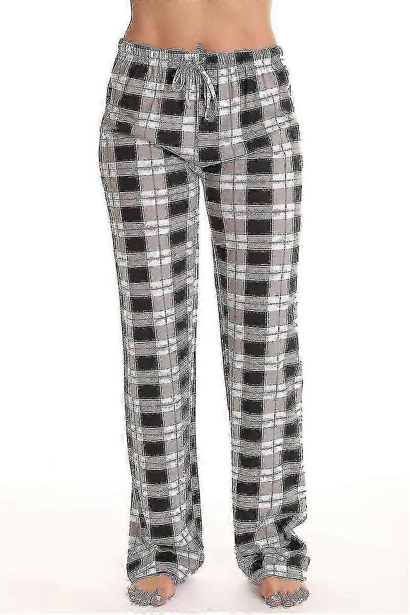 بنطلون بيجامة نسائي مع جيوب ، بنطلون بيجامة من الفانيلا الناعمة للسيدات A