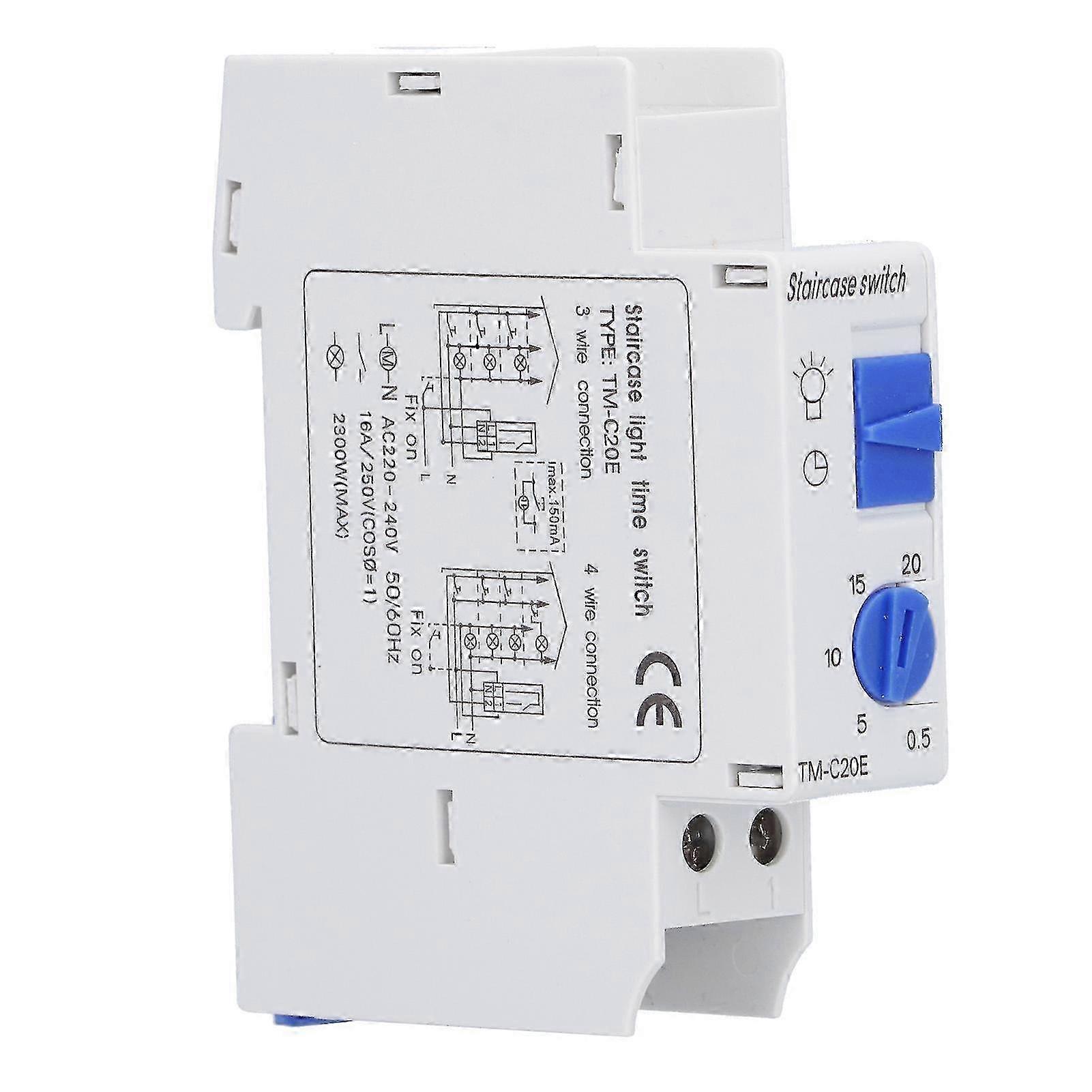 220V Time Switch Mechanical Adjustable Light Control Timer with 20 Minutes Interval TMC20E