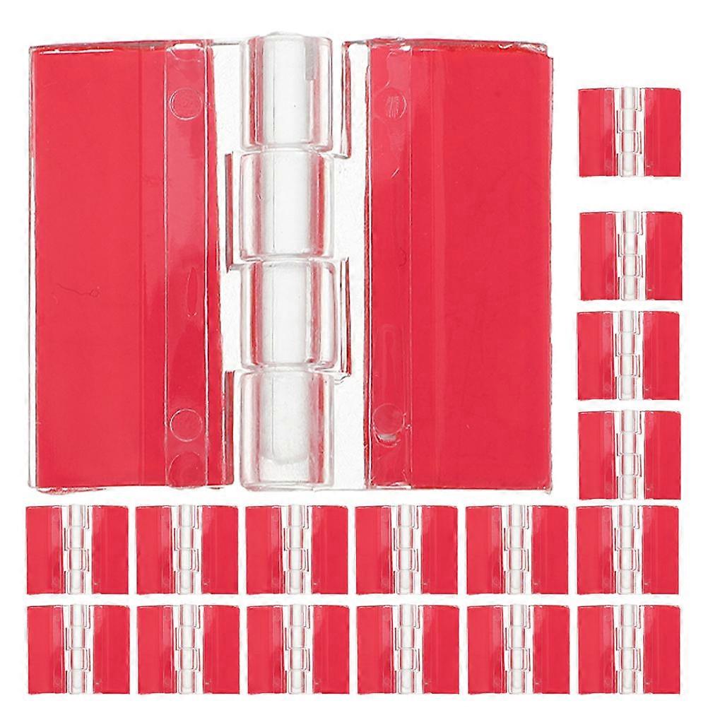 Acrylic Self-Adhesive Hinge Transparent Folding Hinge for DIY Use 20Pcs